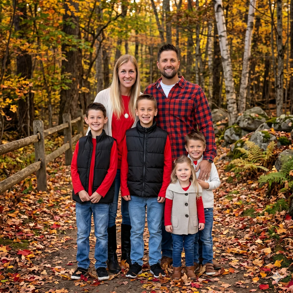 Craig with his wife and four kids, Southeastern Wisconsin